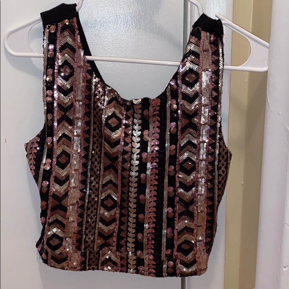 Sequin crop top